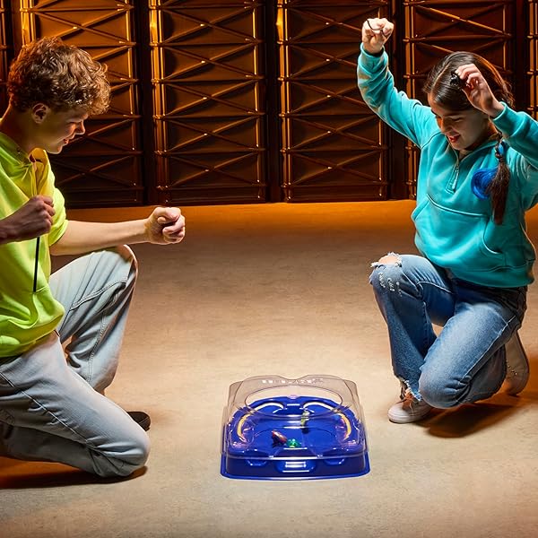 BEYBLADE X DROP ATTACK BATTLE SET WITH BEYSTADIUM ARENA, 2 TAKARA TOMY TOPS & LAUNCHERS, IMPACT DRAKE 9-60LR & HOVER WYVERN 3-85N, BATTLING GAME TOYS, AGES 8+