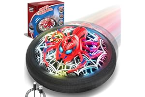 Hover Soccer Ball for Kids, Spider Light-Up Football Sport Games Toys for Boys Age 4 5 6 7 8 9 10 11 12 Year Old, Indoor Game