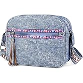 FADEON Crossbody Bags for Women Designer Vegan Leather Crossbody Purse Multi-pocket Medium Shoulder Bag with Card Slots