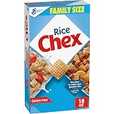 Rice Chex Cereal, Gluten Free,Family Size, 18 oz | 17g Whole Grain per Serving, Good Source of 12 Vitamins &amp; Minerals, No High Fructose Corn Syrup
