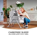 Kinderkraft LOVI 3 in 1 Baby Crib Travel Cot Rocker Adjustable Canopy Gray view 2