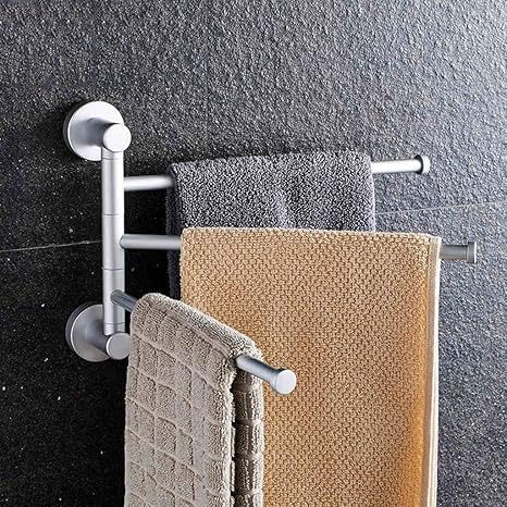 Cgynmo Estantes de Pared Girar Estante de Toalla de Aluminio del
