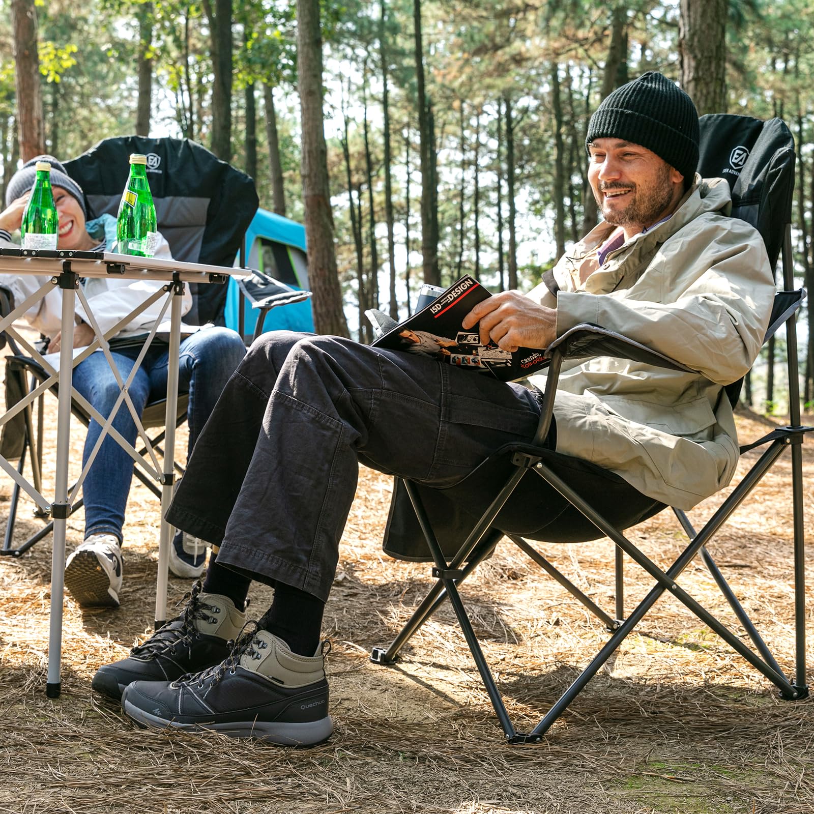 ever advanced luxus campingstuhl Mua Faltbar 160KG Belastbar Ultragroß mit Hoher Rückenlehne, Bequemer Klappstuhl mit Seitentsche & Getränkehalter für Camping Garten Balkon Anglen, Gartenstuhl Angelstuhl trên Amazon Đức chính hãng 2026 Größe:SM (54-58 cm) Atomic X1 Pro Package Pedal Box
