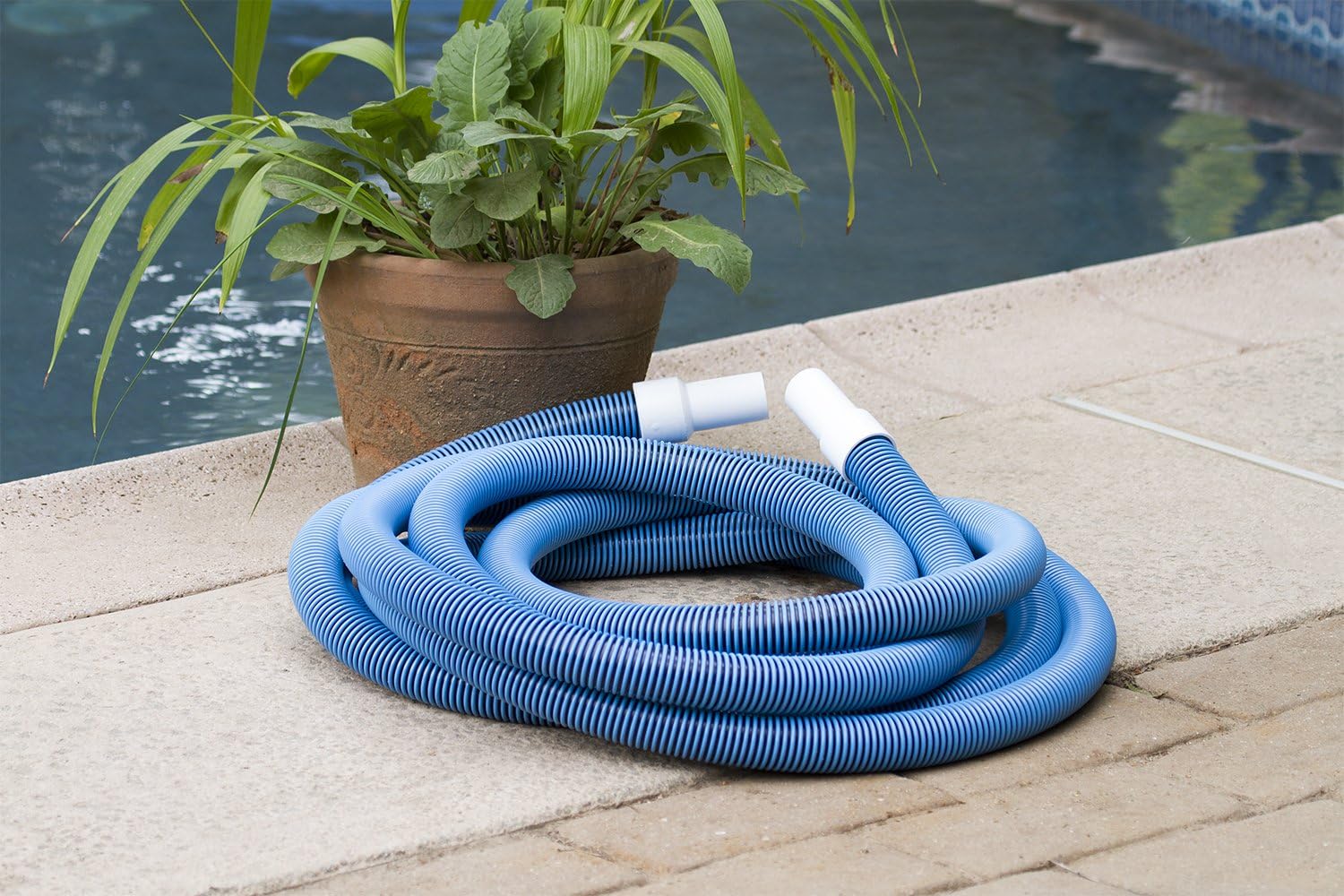 Poolmaster 33430 Heavy Duty In-Ground Pool Vacuum Hose With Swivel Cuff, 1-1/2-Inch by 30-Feet, Neutral : Swimming Pool Hoses : Garden & Outdoor