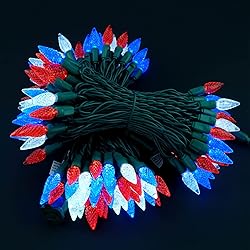 YULETIME Red White Blue One-Piece C6 LED Christmas