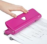 Rapesco 1385 720 4-Hole Metal Punch 22 Sheet Capacity Hot Pink view 2