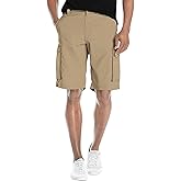 Agile Mens Casual Summer Flat Front Essential Stretch Shorts/Cargo Shorts with Pockets