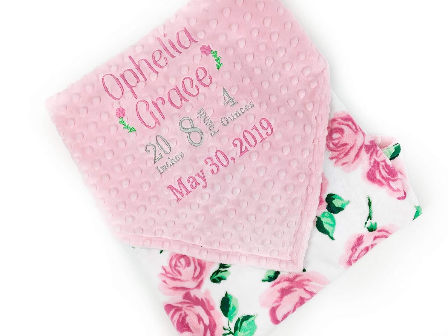 personalized minky baby blanket