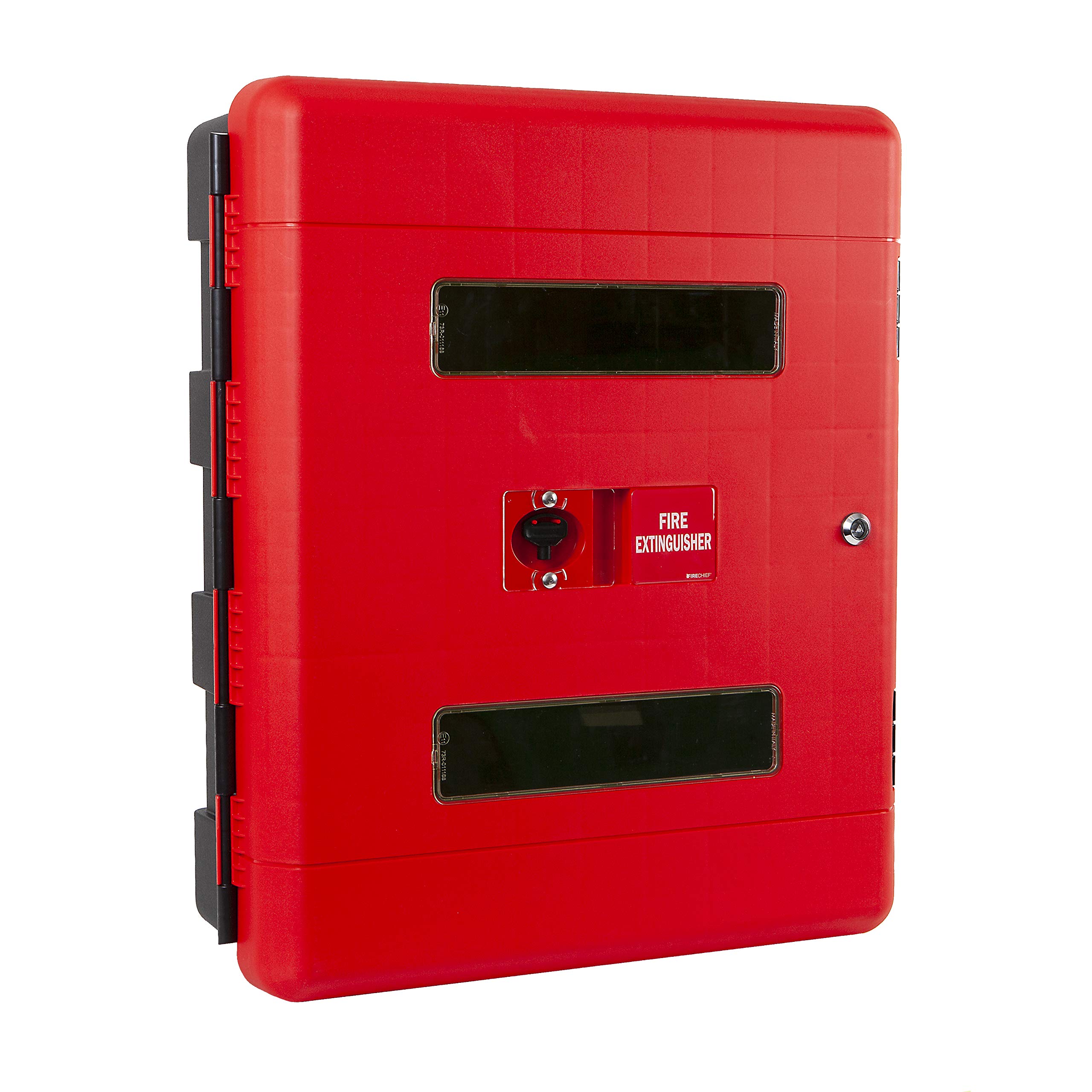 Firechief FCDCK Double Extinguisher Cabinet, Key Lock, Red