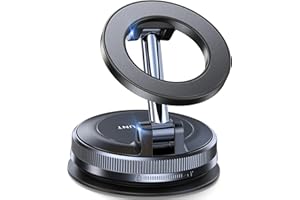 Mag-Carmount Vacuum Magnetic Phone Holder for Car【360° Adjustable】 for Magsafe Car Mount Phone Mount for Car Truck/Jeep/Winds
