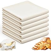 SHENLIU 6 Pcs Thick Tea Towels for Baking Sourdough, 28x28" 100% Cotton Wrinkle-resistant Bread Basket Flour Sack Towels Unbleached Bread Towel for Proofing Cover Dough Raising Breads Making