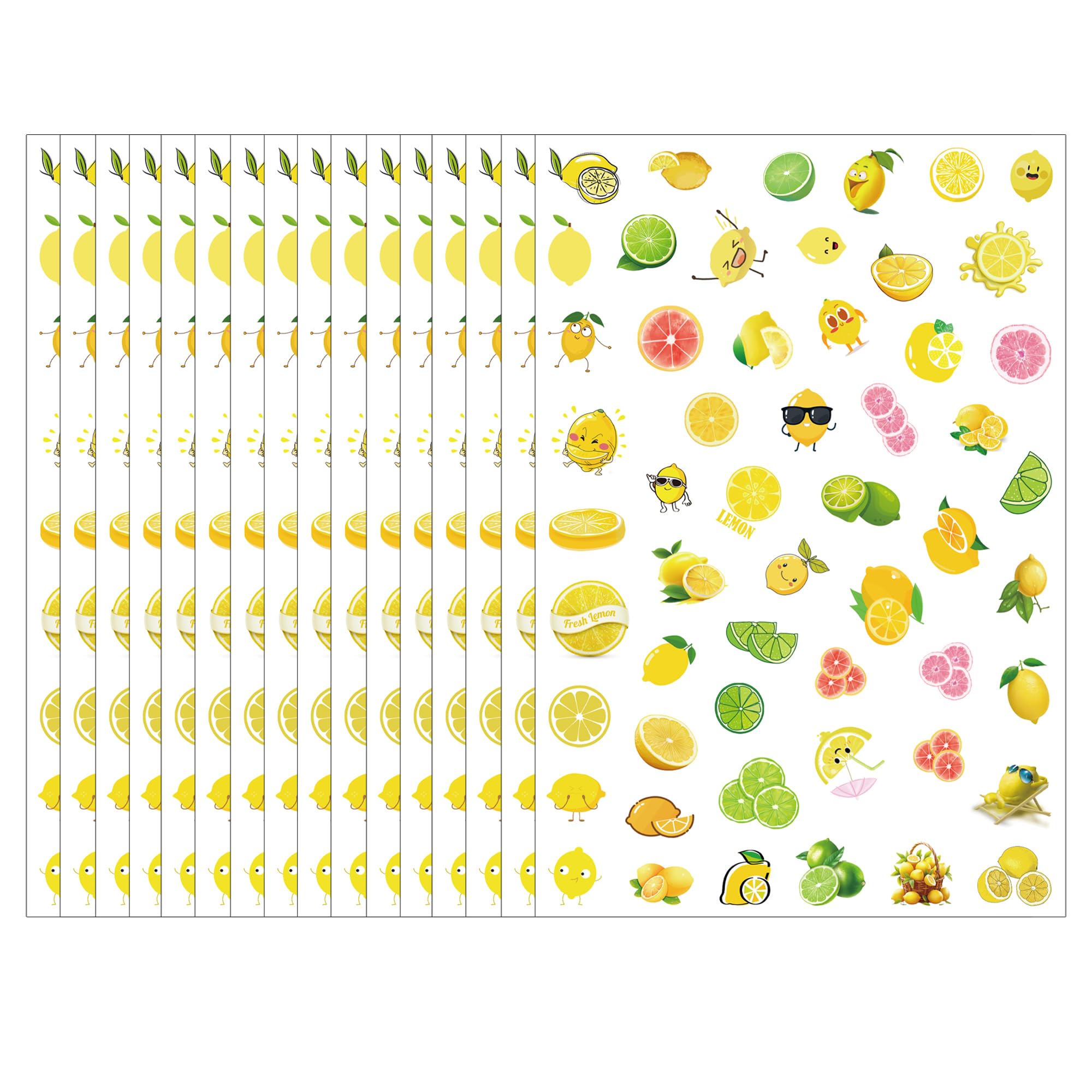 Photo 1 of BignzwUra 1200 Lemon Cutie Themed Stickers Yellow Lemon Baby Shower Birthday Party Favors Supplies Decorations Goodie Bag Stickers