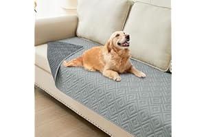 hyha Waterproof Dog Blanket, Soft Pet Bed Blankets, Waterproof Sofa Couch Cover for Dogs Washable, Reversible Pet Couch Covers for Sofa Furniture (30x70 Inch, Grey/Dark Grey)