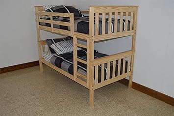 Amazon Com Dutchcrafters Amish Kids Twin Over Twin Bunk Bed