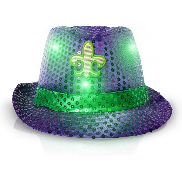 Amazon.com: GiftExpress Adult LED Light-Up Sequin Cowboy Hat  display picture 3