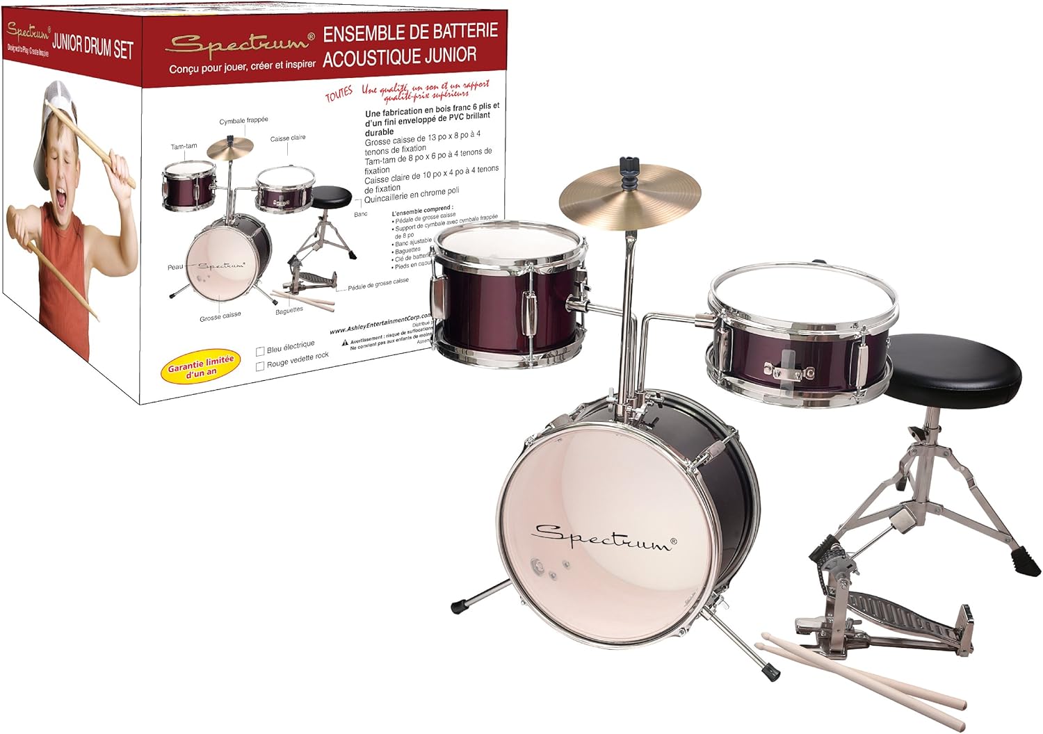 spectrum junior drum set