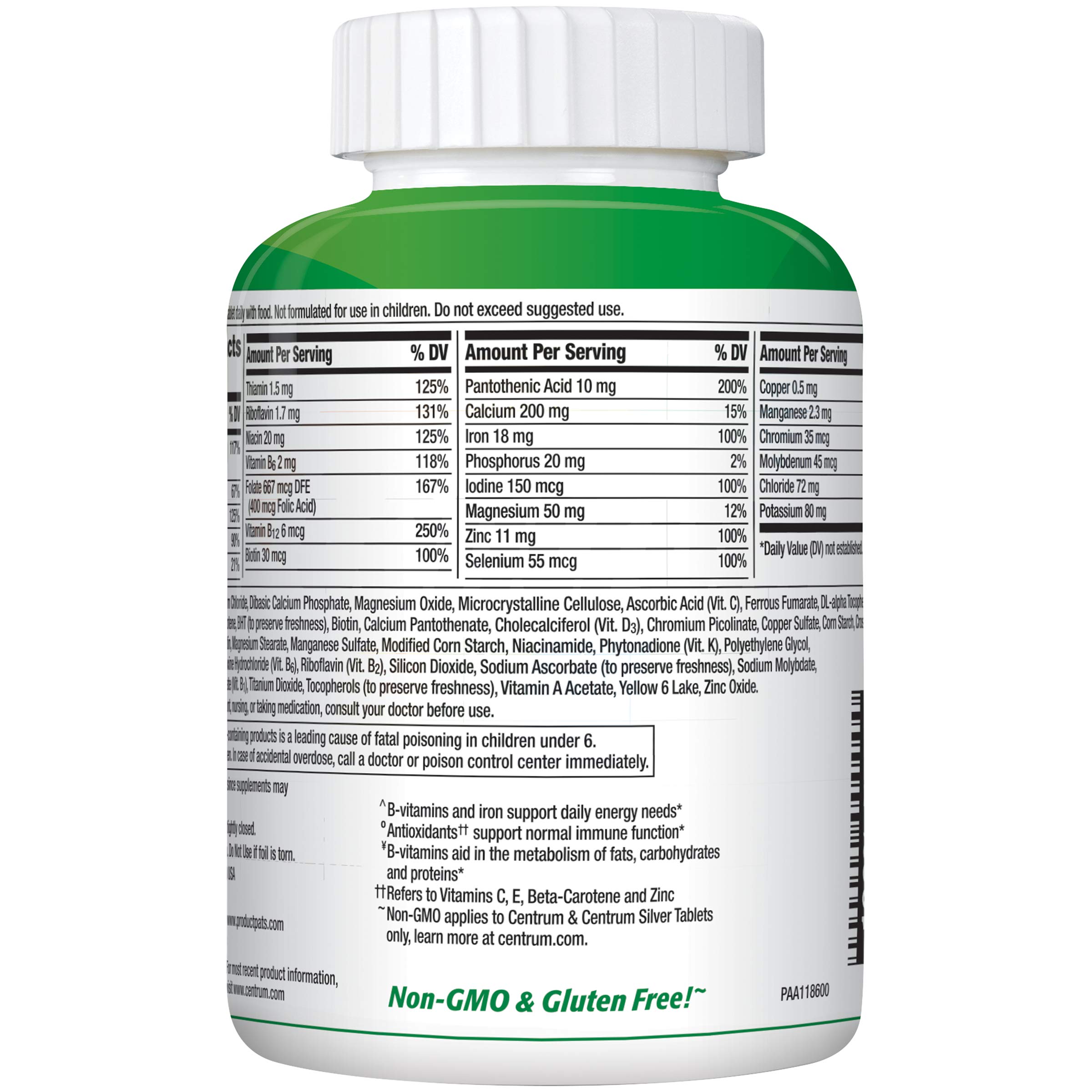 Centrum Adult Multivitamin/Multimineral Supplement with Antioxidants