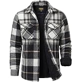 STANLEY Sherpa Lined Flannel Jacket for Men - Fleece Lined Plaid Shacket