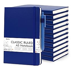 feela 12 Pack Notebooks Journals Bulk with 12 Black