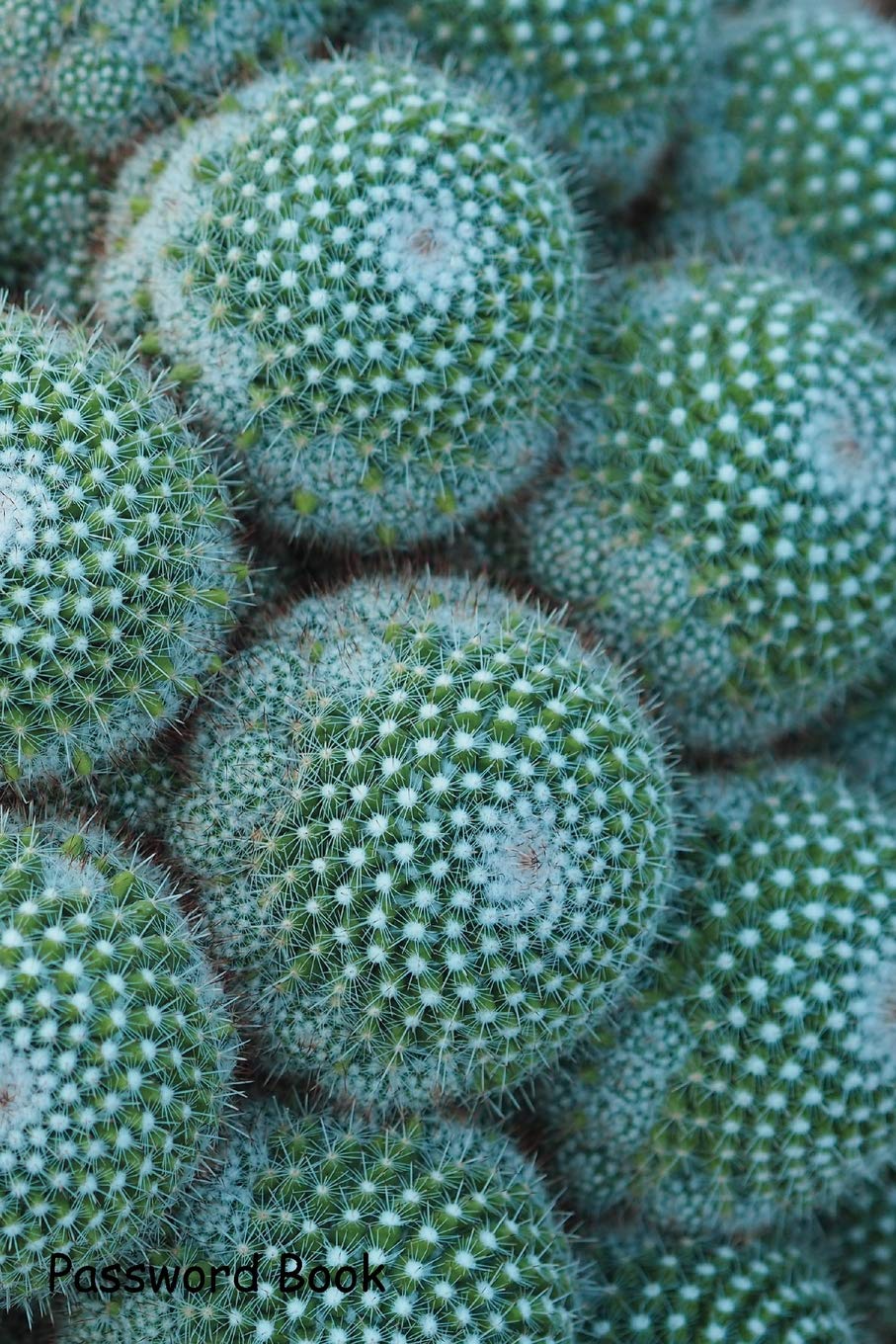 Password Book: Include Alphabetical Index With Green Tropical Cactus