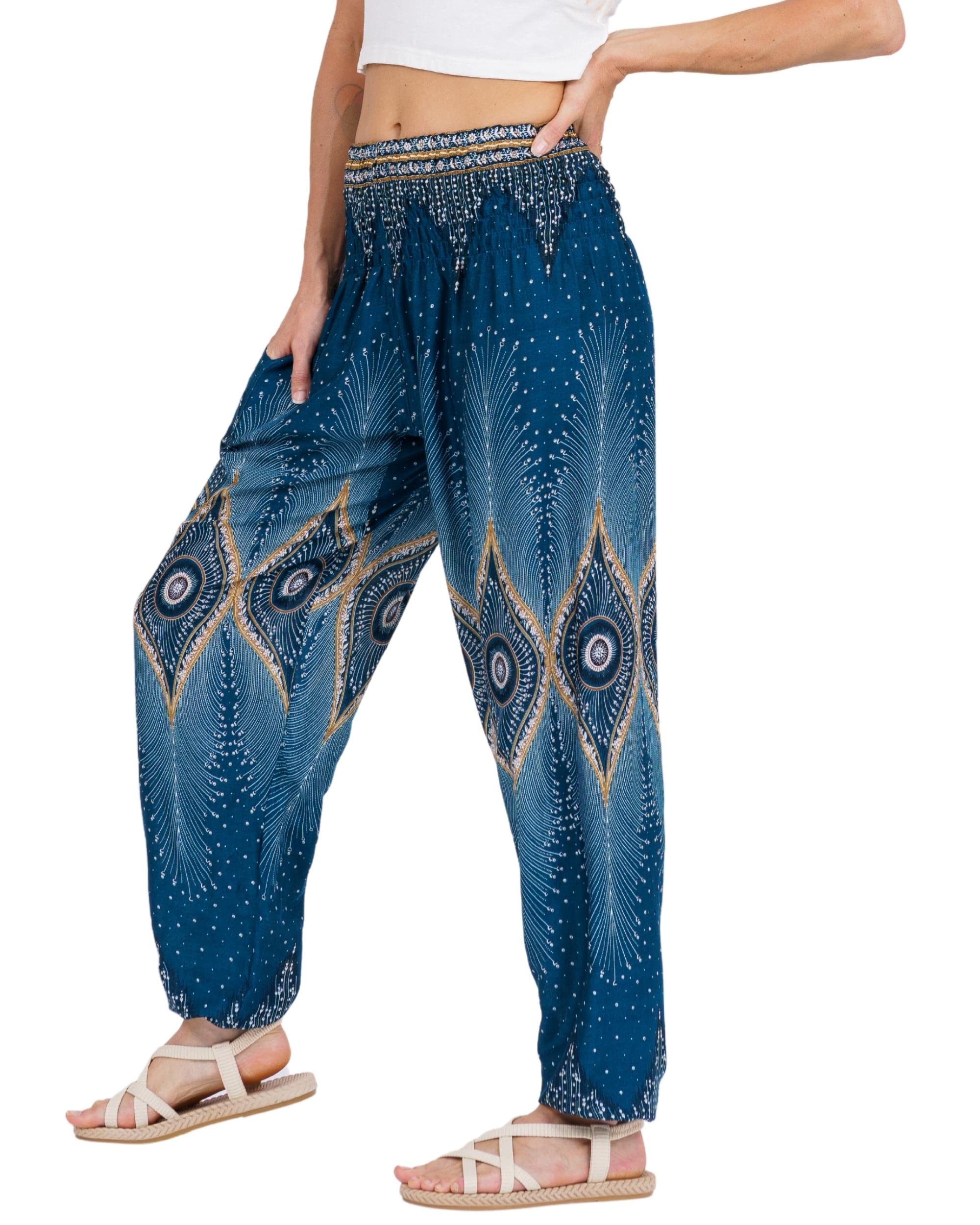 LOFBAZ Harem Pants for Women Yoga Boho Hippie