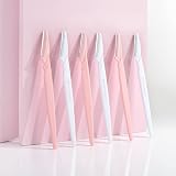 Brushworks Angled Dermaplaners Pack of 6 Facial Exfoliating Razors Women Peach view 2