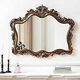 SHYFOY Vintage Mirrors for Wall Decor – 37" x 28" Large Ornate Baroque Antique Wall Mirror, Decorative Gold French Traditiona