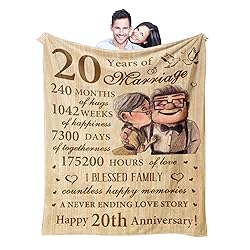 20th Anniversary Blanket Gifts for Him, 20th