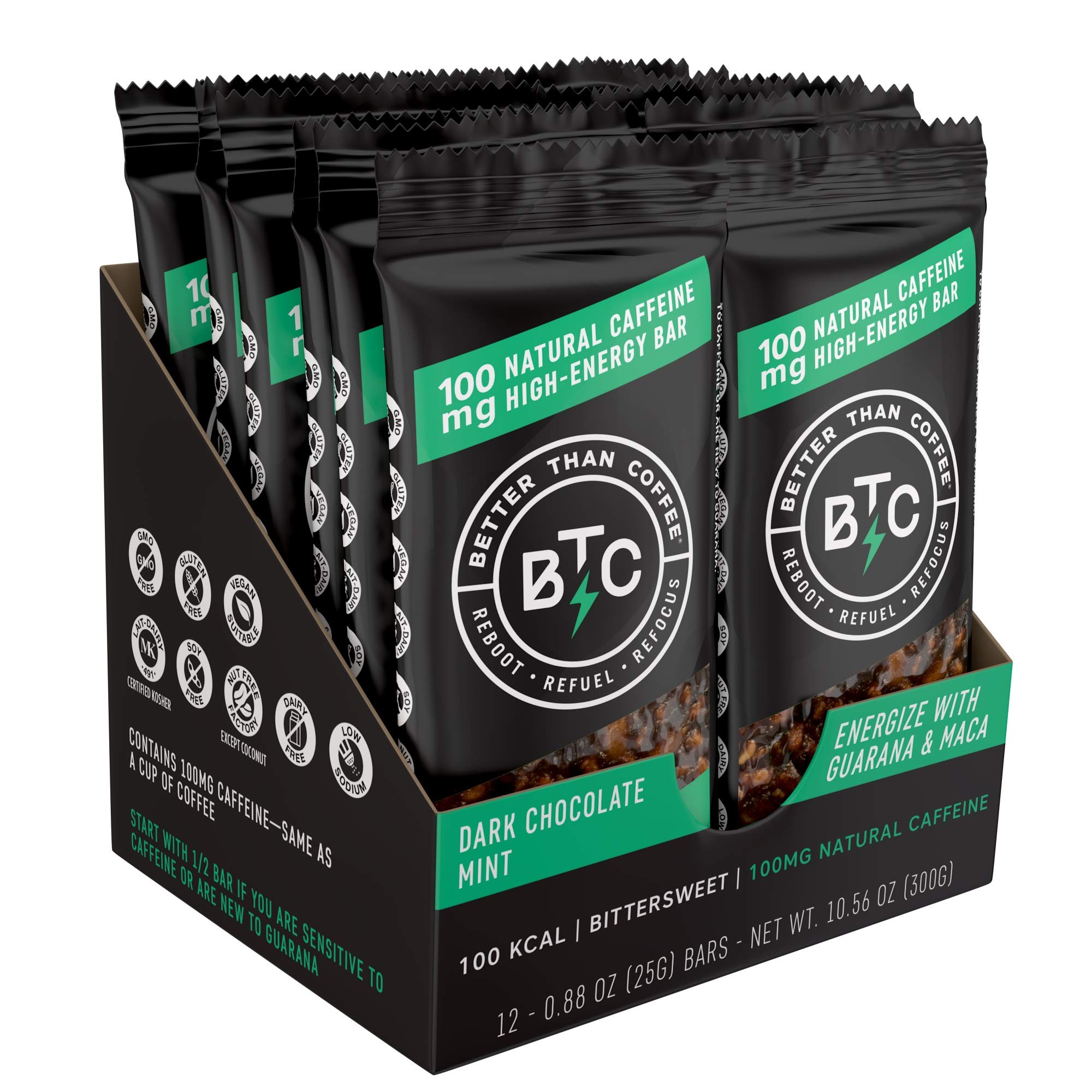 Better Than Coffee Energy Bars Gluten Free, Vegan, Low