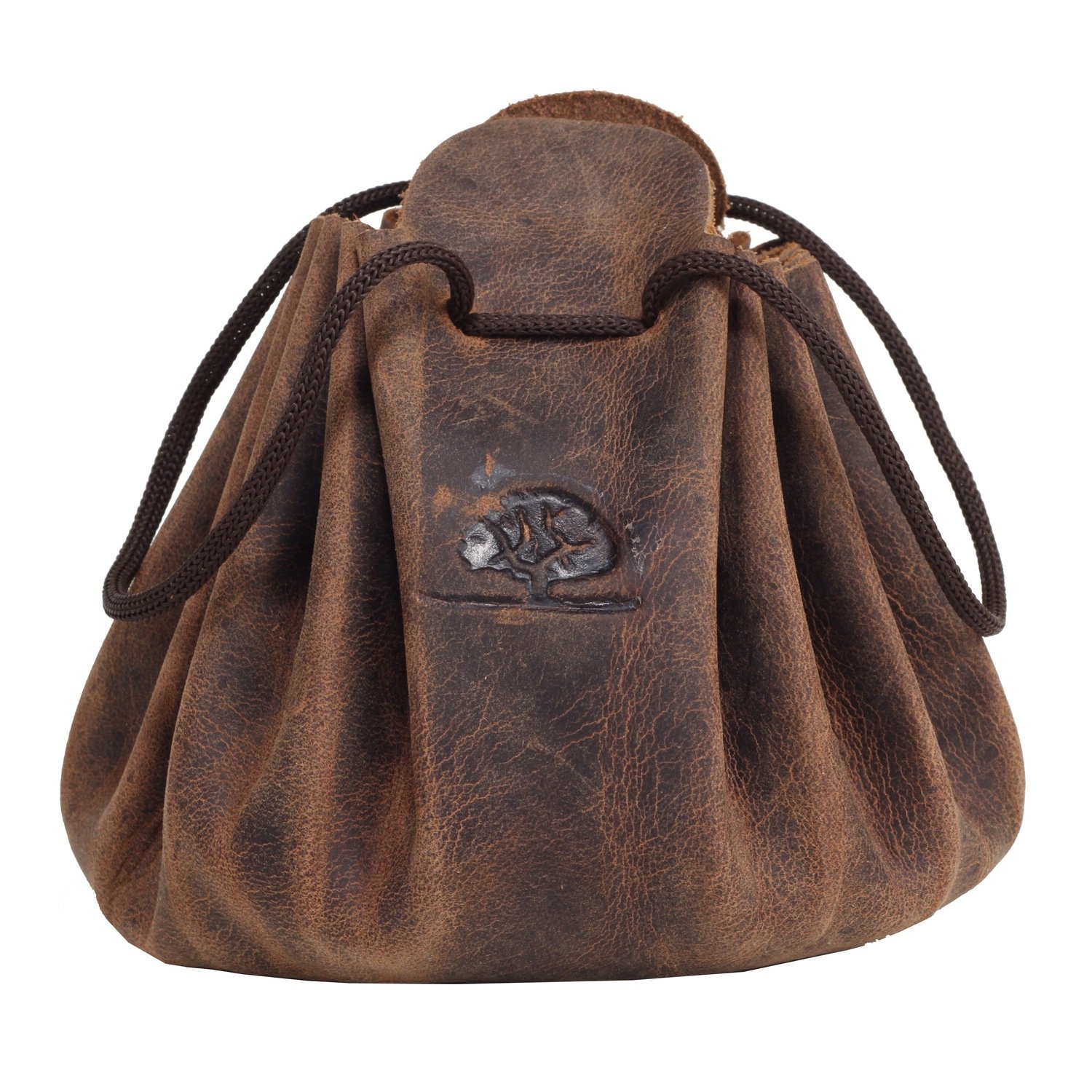 Greenburry Leather Vintage Coin Purse, 9.5 cm, Braun