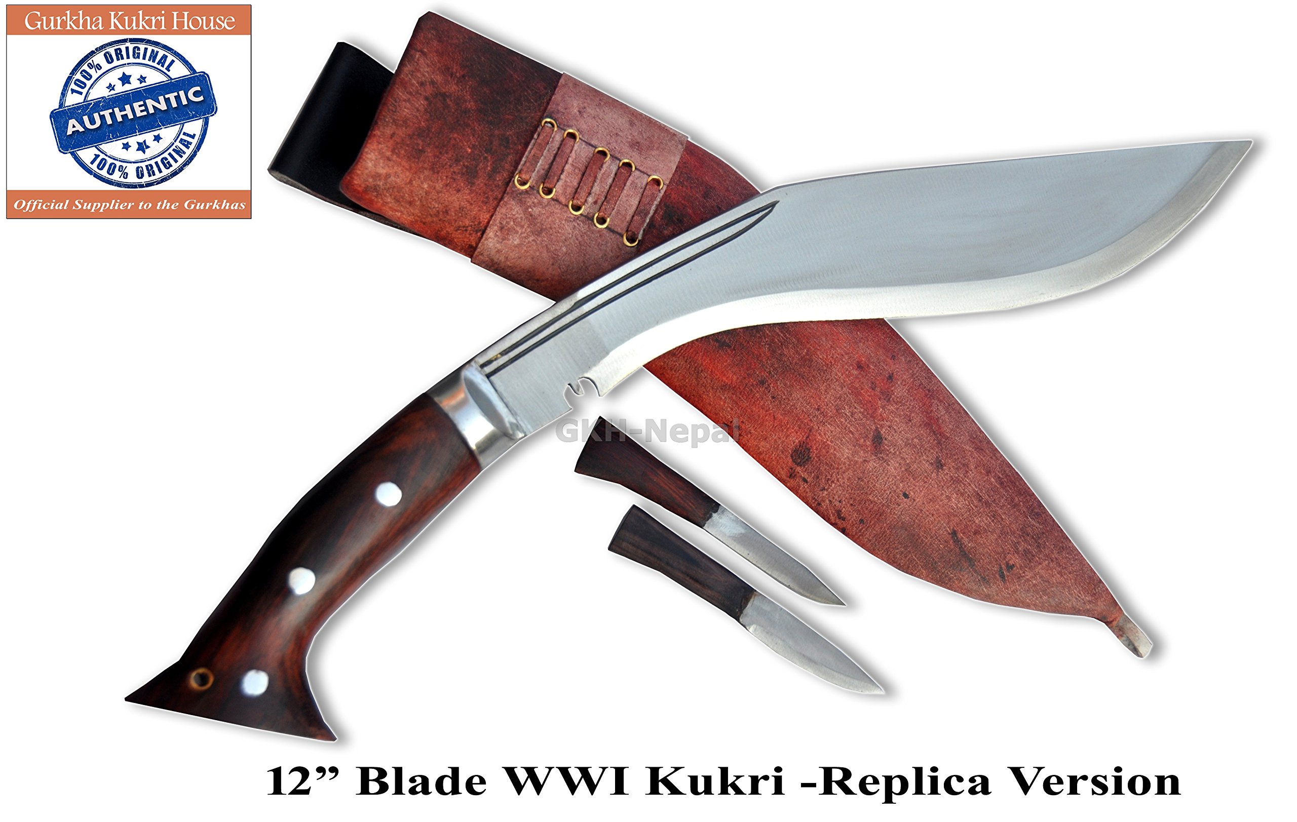Authentic Gurkha Kukri Knife 12" Blade WWI Historical Kukri with