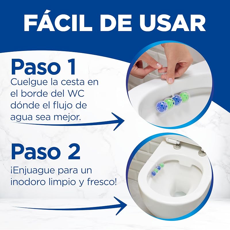 Cesto sanitário bref power activ natura (3 unidades), limpador de banheiro para um banheiro sempre limpo e fresco, limpador de banheiro com fórmula anti-calcário que remove a sujeira