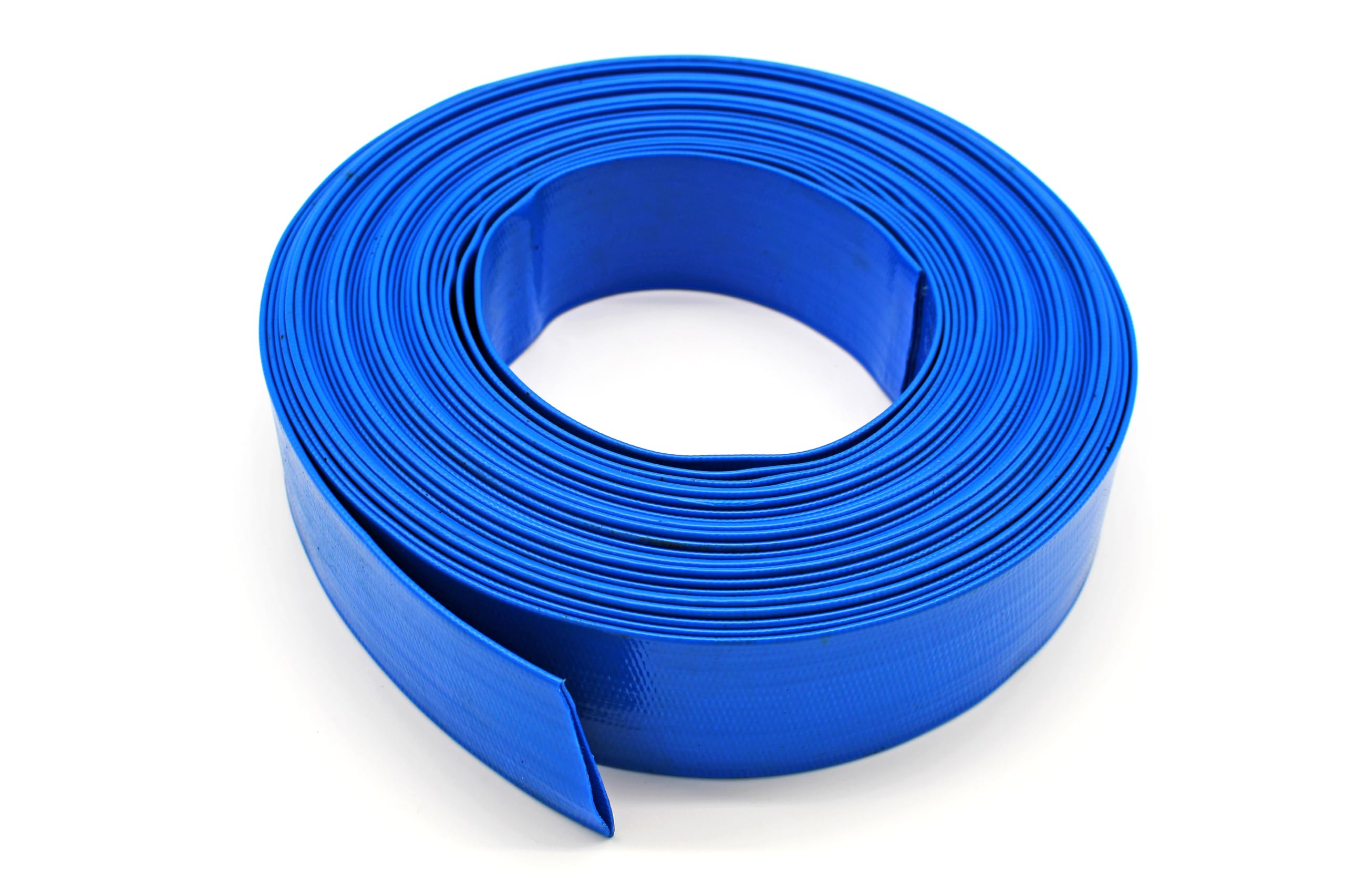 Blue PVC Layflat Discharge Hose - 32mm / 1 1/4" ID - 30 Metre Length