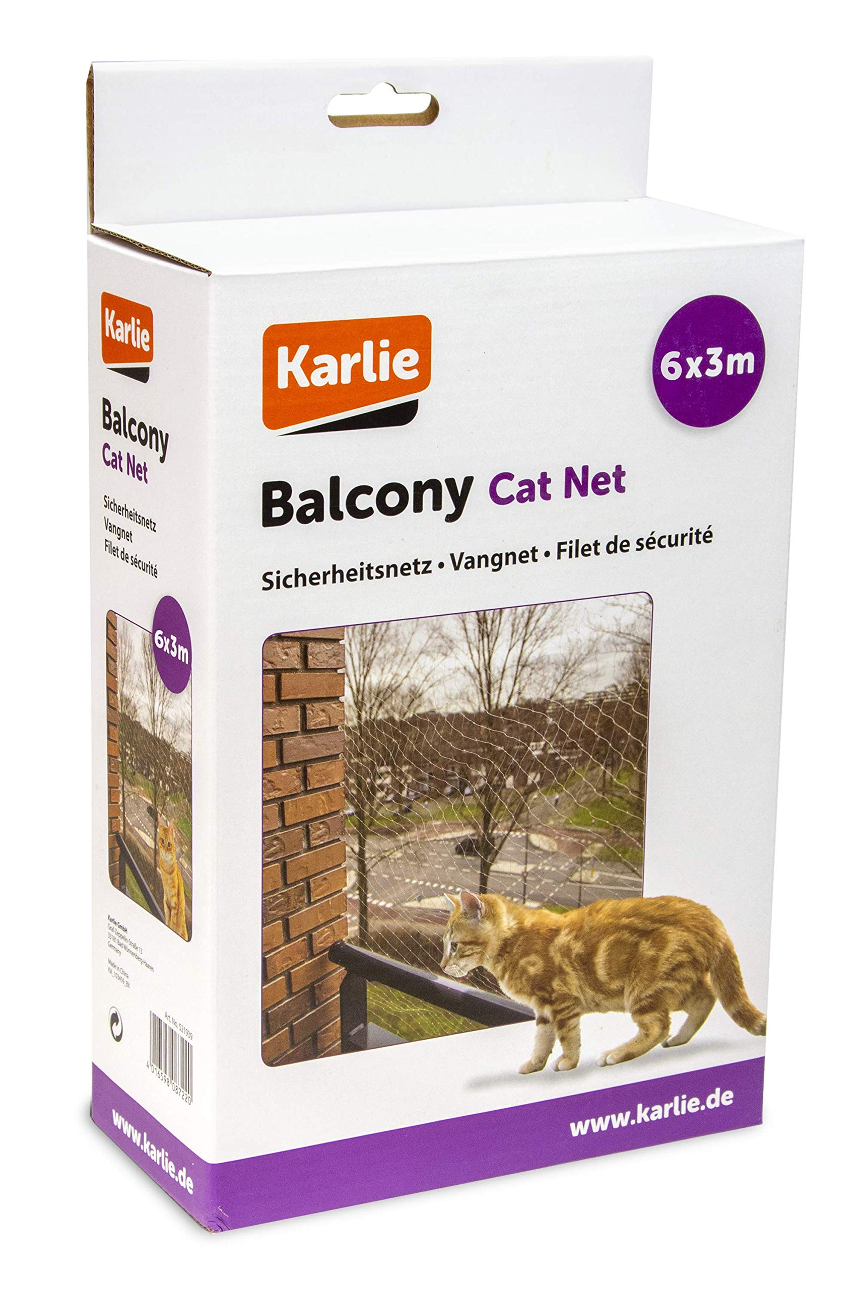 Karlie 521938 Cat Protection Net Transparent Length 6 m Width 3 m