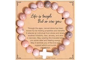 KUNNIAKIR Christian Easter Gifts for Women, Easter Basket Stuffers Cross Bracelet, Inspirational Religious Gifts for Mom, Grandma, Daughter, Granddaughter, Friends, Sisters, Encouraging Faith Jesus Jewelry