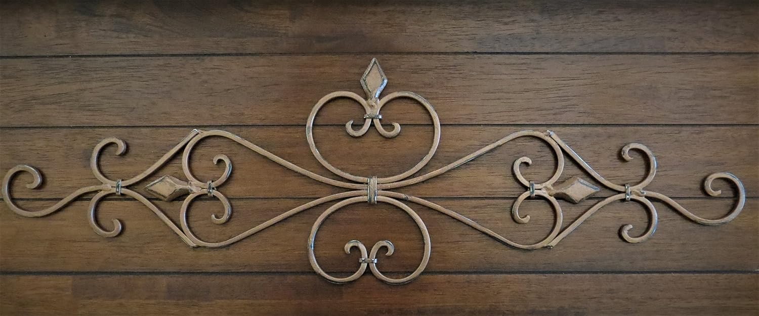 Amazon Com Fleur De Lis Metal Wall Decor Scrolled Wrought Iron
