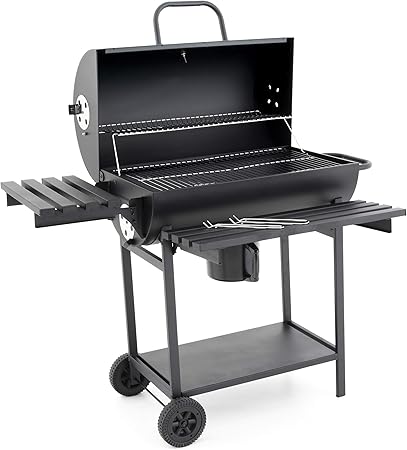 Nexos Grillwagen Holzkohlegrill Gartengrill Smoker 4 Beinig 62cm Grillflache Klapp Deckel Mit Thermometer Massiv Stahlblech Klappbare Ablageflachen B Ware Amazon De Garten