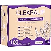 CLEARALIF Laundry Detergent Sheets 80 Sheets (Up to 160 Loads), Lavender - Great For Apartments, Dorms,Eco Friendly