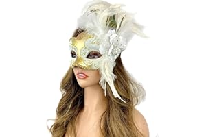 STORM BUY] Women Lady Girls Costume Venetian mask Feather Masquerade Mask Halloween Mardi Gras Cosplay Party Masque