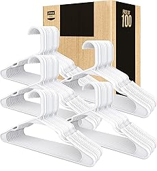 Utopia Home Plastic Hangers 100 Pack - Perfect