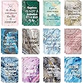 Zonon 24 Pcs Mini Inspirational Notebooks for Party Favors Pocket Notebook Bulk Gift Lined Small Colorful Mini Journal Onboarding Gift Notepad for Writing Teacher Office Coworker(Marble Style)
