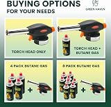 Green Haven Green Haven Blow Torch for Cooking with Piezo Ignition 4 Gas view 6