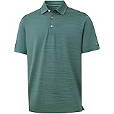 Rouen Polo Shirts for Men Dry Fit Performance Moisture Wicking Casual Jacquard Heather Collared Mens Golf Shirts Short Sleeve