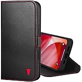 TORRO Leather Case Compatible with iPhone 17 6.3" 2025 - Premium Leather Wallet Flip Case with Kickstand and Card Slots (Compatible with Official MagSafe Chargers) - Black