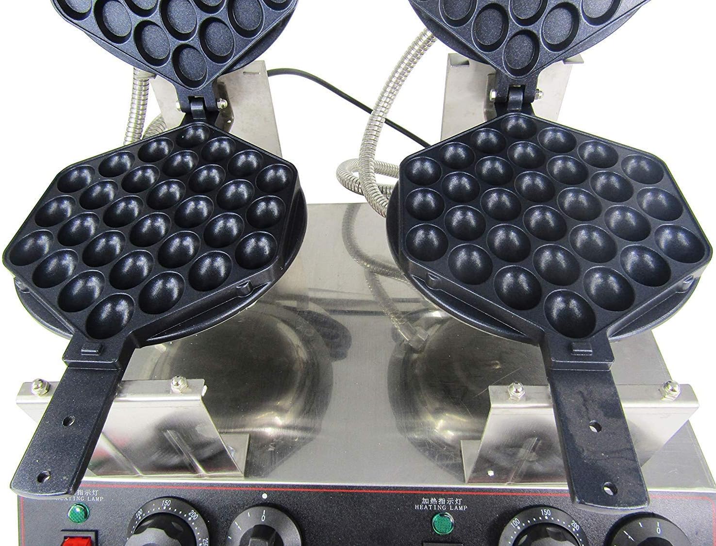 BAOSHISHAN Commercial Waffle Maker 2800W Bubble Waffle Machine Double Bubble Waffle Maker for Snack Shop Cafe or Home,50-250℃ Temp Adjustment,180° Rotating,0-5Mins Timing - Image 5