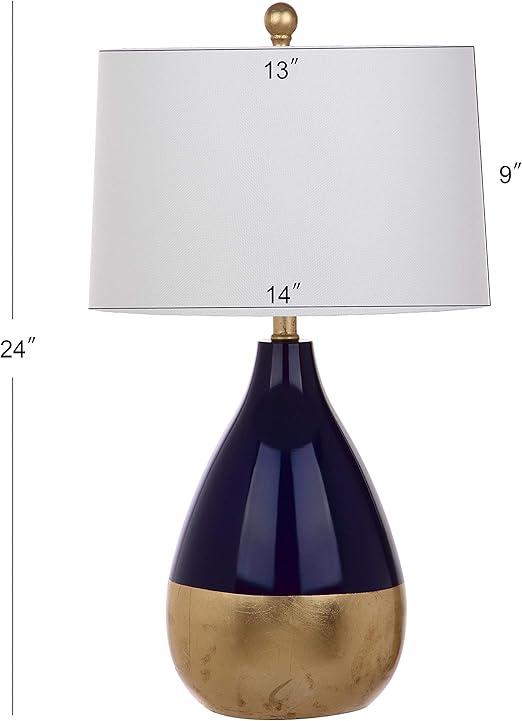 navy and gold floor lamp