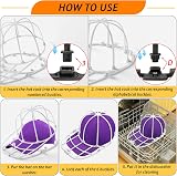 Haiou Cap Washer Cage Baseball Hat Washing Holder for Machine Dishwasher view 4