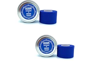 Eucatape Eucalyptus Infused Dancing Tape - for Ballet Salsa Hip Hop Ballroom Contemporary Latin Irish Modern Jazz Tap (Blue, 2 Pack)