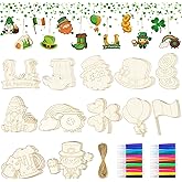St. Patrick's Day Coloring Arts Crafts, 61pcs Saint Patty Day Decor Set, Saint Patty Hanging Ornament Saints Day Hanging Orna