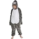 ACOGNA Onesie Kids Plush Animal Costume One Piece Pajamas Girls Boys Teen Halloween Cosplay Sleepwear